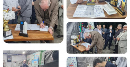 بازدید دانشجویان و مدیران وزارت عتف و دانشگاه از غرفه اداره کل امور دانشجویان و کارکنان شاهد و ایثارگر دانشگاه تهران